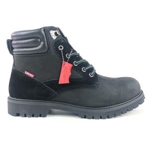 Levis Dunbar Black Leather Ankle Boots 516758-A48